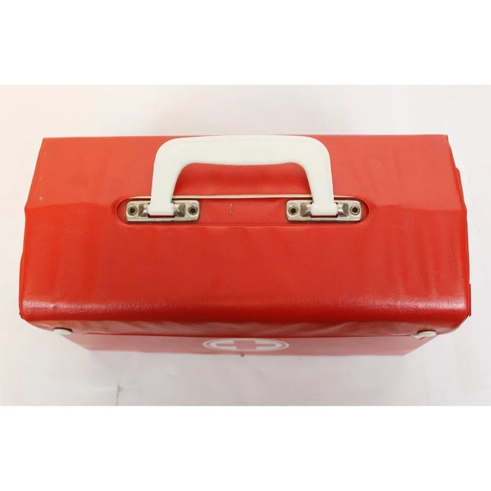 Doctor Medicus Kid Med Kit Box Medicine Pretend Play Vinyl Fold Out Storage Case